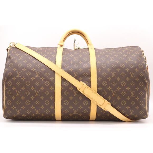 Louis Vuitton Handbags - Louis Vuitton Monogram Keepall 60 Bandouliere Duffle Bag w/ Shoulder Strap LV